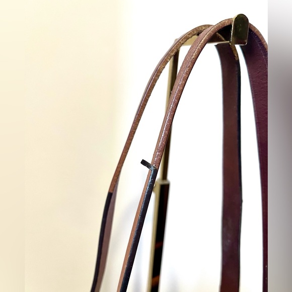 Dooney & Bourke Black and Brown Leather Zippered Shoulder Tote - Picture 3 of 6